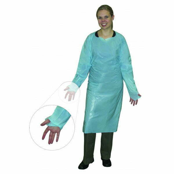 Gown Cast Polyethylene With Thumb Loops