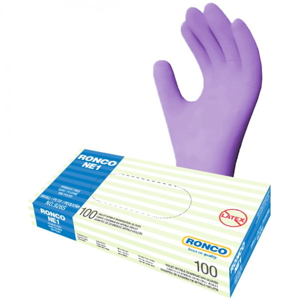 RONCO NE1, Violet Nitrile Examination Glove (3 mil)