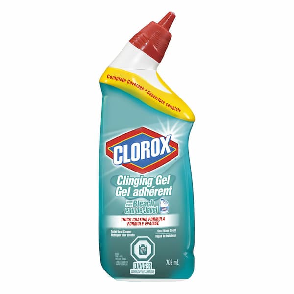 Clorox Toilet Bowl Cleaner Clinging Gel with Bleach, 709mL