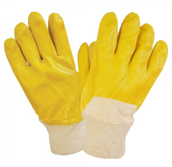 PVC Gloves, Yellow colored