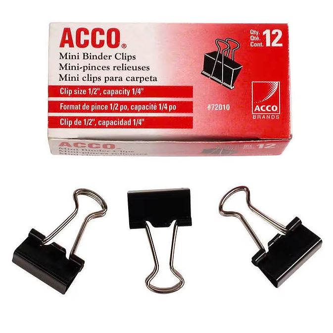 Binder Clips, Assorted sizes & colors, Pack of 10_ CHL30410